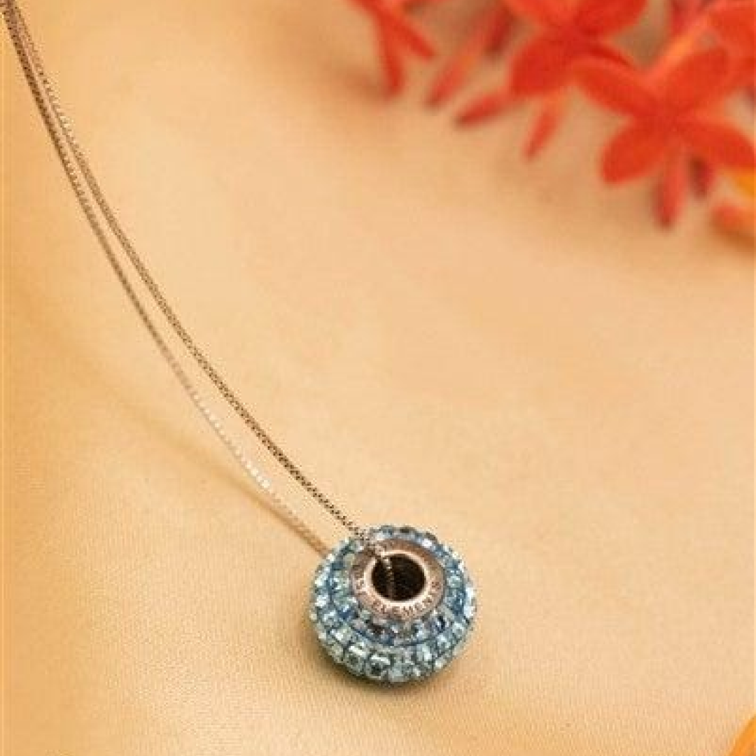 Blue Ring  Pendant With Chain-0