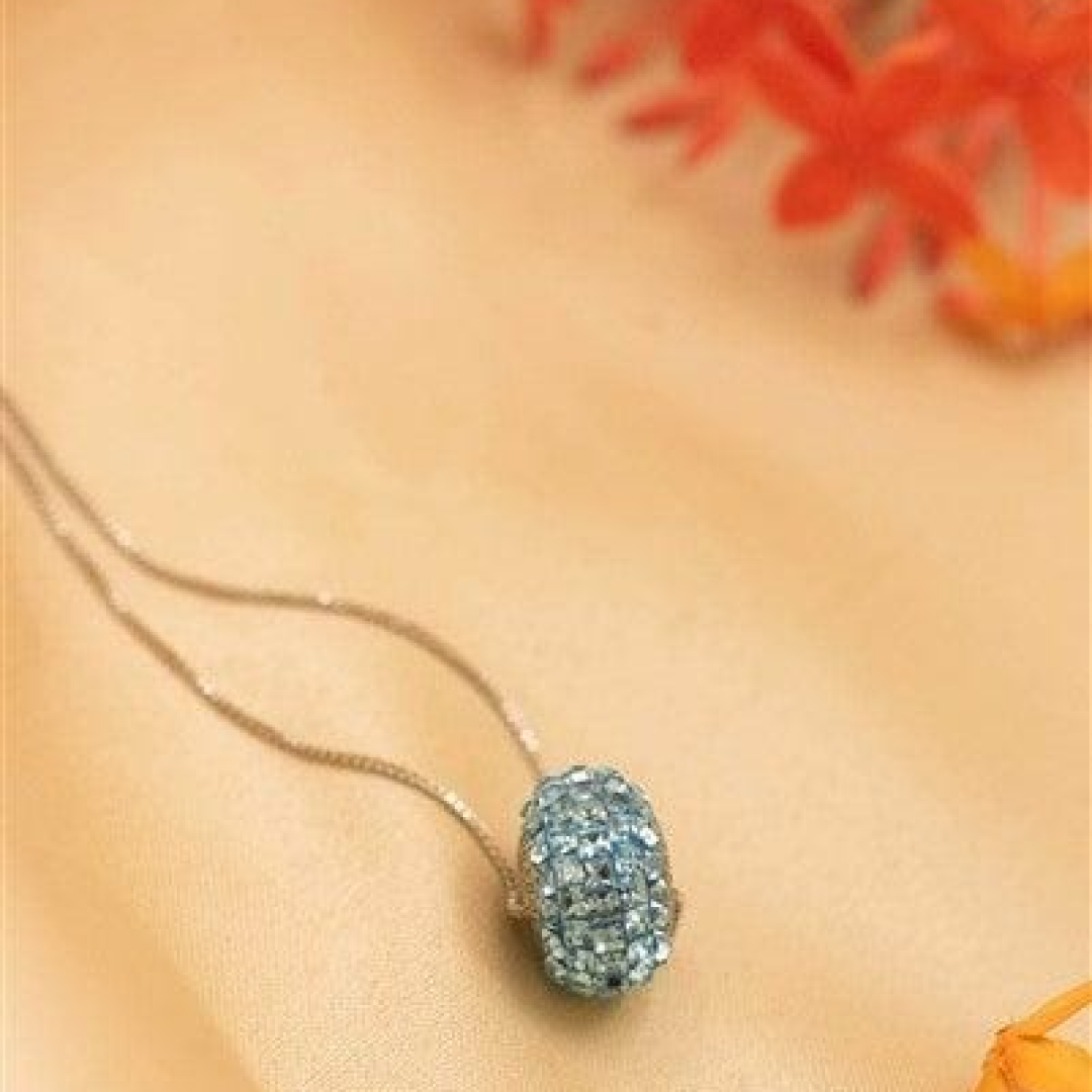 Blue Ring  Pendant With Chain-1